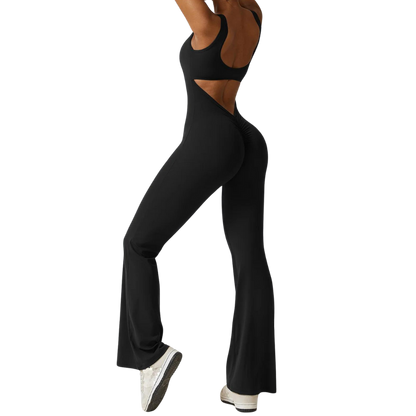 Sleeveless Shaping Flare Jumpsuit (Buy 1 Get 1 FREE)