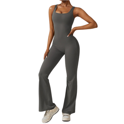 Sleeveless Shaping Flare Jumpsuit (Buy 1 Get 1 FREE)